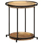 vidaXL Table d'appoint Ø55x60 cm bois de manguier massif