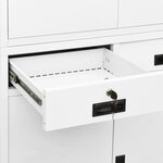 vidaXL Armoire de bureau Blanc 90x40x180 cm Acier