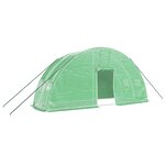 vidaXL Serre avec cadre en acier vert 12 m² 6x2x2 85 m