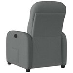 vidaXL Fauteuil inclinable électrique Gris foncé Tissu