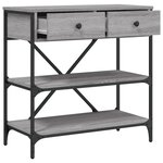 vidaXL Table console sonoma gris 75x34 5x75 cm bois d'ingénierie