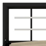vidaXL Cadre de lit sans matelas noir et blanc métal 160x200 cm