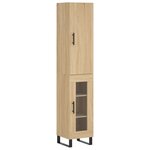 vidaXL Buffet haut Chêne sonoma 34 5x34x180 cm Bois d'ingénierie