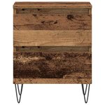 vidaXL Cabinet de chevet Bois ancien 40 x 35 x 50 cm Bois d'ingénierie