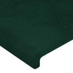 vidaXL Tête de lit à LED Vert foncé 183x16x78/88 cm Velours