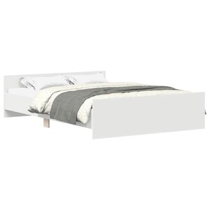 vidaXL Cadre de lit sans matelas blanc 135x190 cm