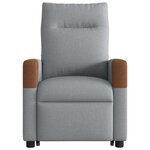 vidaXL Fauteuil de massage inclinable Gris clair Tissu
