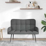 vidaXL Sofa 2 places Gris foncé 115 x 61 x 87 cm Tissu