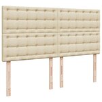 VidaXL Cadre de lit ottoman avec matelas crème 200x200cm tissu