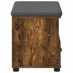 vidaXL Banc d'entrée avec coussin Chêne fumé 60 x 38 x 46 cm