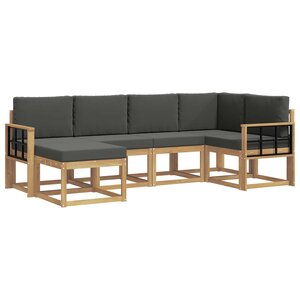 vidaXL Ensemble de canapés d'extérieur 6 pc Blanc et anthracite