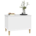 vidaXL Table basse Blanc 60x44 5x45 cm Bois d'ingénierie