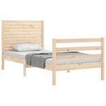 vidaXL Cadre de lit sans matelas 100x200 cm bois massif