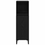 vidaXL Ensemble de mobilier de salle de bain avec stockage 3 Pièces Noir