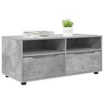 vidaXL Meuble TV Gris béton 100 x 48 x 43 cm Bois d'ingénierie
