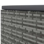 vidaXL Salon de jardin 4 Pièces avec coussins Gris Résine tressée