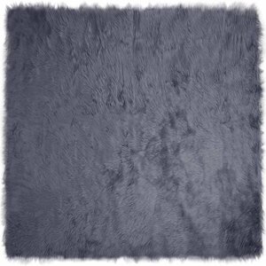 vidaXL Tapis en Peau de Mouton Synthétique Anthracite 240 x 240 cm