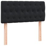 vidaXL Sommier à lattes de lit avec matelas noir 90x220 cm velours