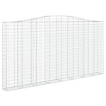 vidaXL Panier de gabions arqué 400x30x200/220 cm Fer galvanisé