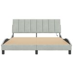 vidaXL Cadre de lit avec LED sans matelas gris clair 160x200cm velours