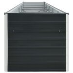 vidaXL Lit surélevé de jardin Acier galvanisé 400x80x77 cm Anthracite