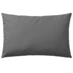 vidaXL Oreiller d'extérieur lot de 2 60 x 40 cm Gris