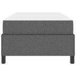 vidaXL Lit à ressorts Gris foncé 80 x 200 cm tissu