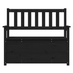 vidaXL Banc Noir 112 5x51 5x96 5 cm Bois de pin massif