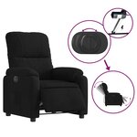 vidaXL Fauteuil inclinable électrique noir tissu microfibre