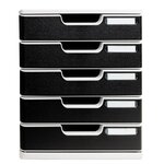 Module De Classement Modulo Office 5 Tiroirs Fermés - Noir - Exacompta