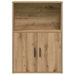 vidaXL Bibliothèque chêne artisanal 60x24x85 cm bois d'ingénierie