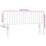 vidaXL Tête de lit à LED Vert foncé 144x5x78/88 cm Velours