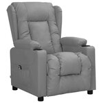 vidaXL Fauteuil Gris Similicuir