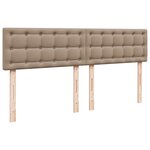 vidaXL Sommier à lattes de lit avec matelas Cappuccino 180x200 cm