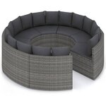 Salon de jardin meuble d'extérieur ensemble de mobilier 8 pièces avec coussins résine tressée gris 02_0017671
