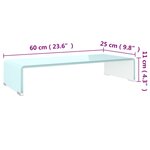 vidaXL Meuble TV/Support pour moniteur 60x25x11 cm verre vert