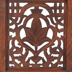 vidaXL Cloison de séparation 3 panneaux Marron 120x165cm Bois manguier