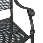 Chaises de jardin vidaXL 2 Pièces en alu moulé noir