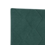 vidaXL Tête de lit LED en velours vert foncé avec design blocs diamant de 80 cm