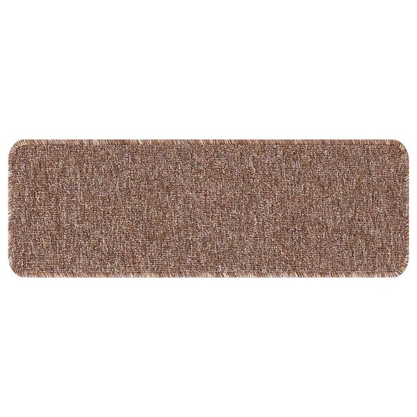 vidaXL Marches d'escalier 15 Pièces Marron 60 x 25 cm Polypropylène