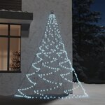 vidaXL Arbre mural avec crochet métallique 260 LED blanc froid 3 m