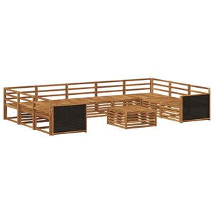 vidaXL Ensemble de canapés d'extérieur 10 pc Naturel
