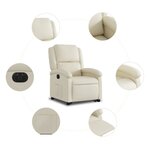 vidaXL Fauteuil inclinable électrique crème similicuir