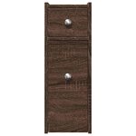 vidaXL Armoire de salle de bain étroite avec roulettes chêne marron