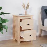 vidaXL Table de chevet 40x35x61 5 cm Bois de pin massif