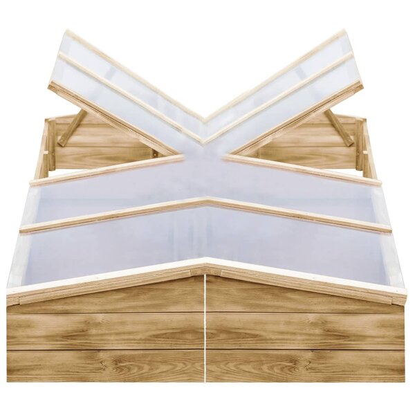 vidaXL Serres 2 Pièces Bois de pin imprégné 200x50x35 cm
