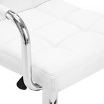 vidaXL Tabourets de bar lot de 2 blanc similicuir
