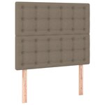 vidaXL Sommier à lattes de lit et matelas et LED Taupe 80x200cm Tissu