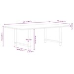 vidaXL Table à manger marron clair bois de chêne massif rectangulaire