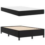 vidaXL Cadre de lit avec matelas Noir 120 x 200 cm tissu